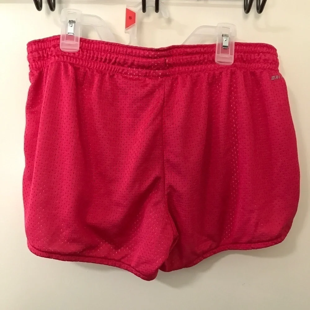 Nike neon pink mesh pull on workout athletic shorts size M